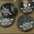 Elegant Coasters in Marble with Mother of Pearl (Set of 4)